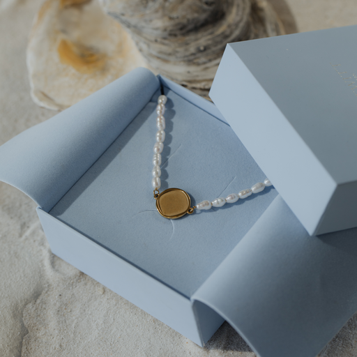 Paul Hewitt Engravable Coin Pearl Armkette Gold Saisonschlussverkauf