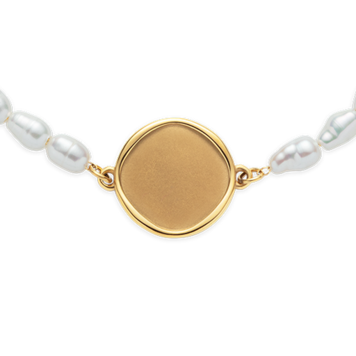 Paul Hewitt Engravable Coin Pearl Armkette Gold Saisonschlussverkauf