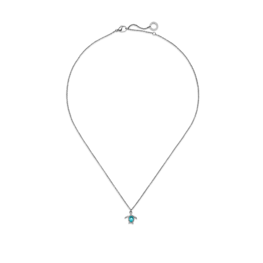 Paul Hewitt Turtle Mono Halskette Aquamarine Silber