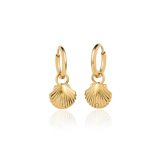 Paul Hewitt Scallop Ohrring Gold