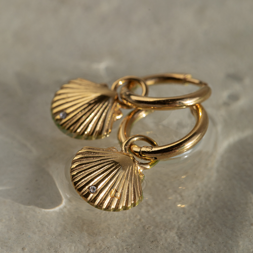Paul Hewitt Scallop Ohrring Gold Valentinstagsangebot