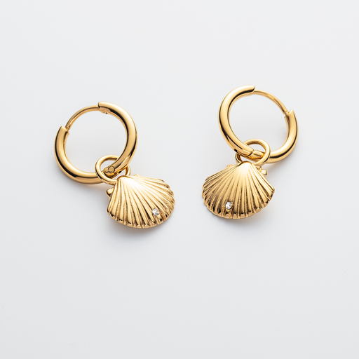 Paul Hewitt Scallop Ohrring Gold Valentinstagsangebot