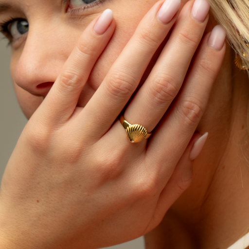 Paul Hewitt Scallop Ring Gold Lagerräumung