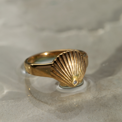 Paul Hewitt Scallop Ring Gold Lagerräumung