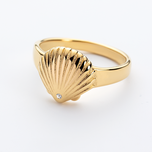 Paul Hewitt Scallop Ring Gold Lagerräumung