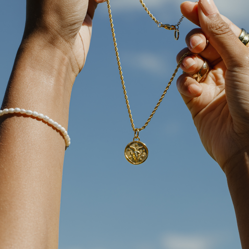 Paul Hewitt Rope Chain Halskette und Zodiac Charms Gold