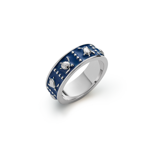 Paul Hewitt Turtle Enamel Ring Silber