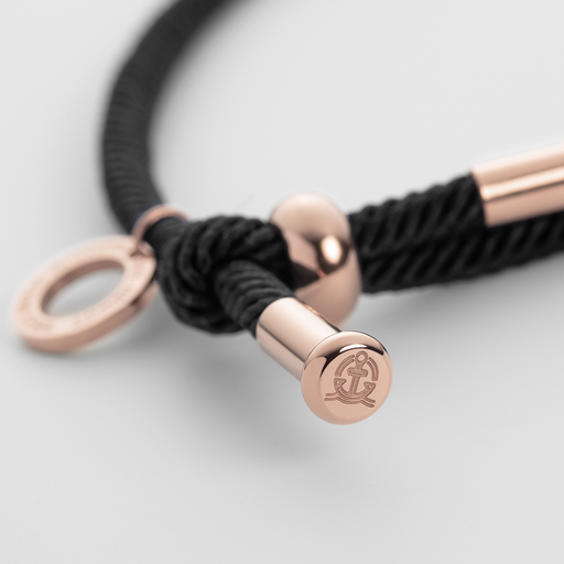 Paul Hewitt Vitamin Sea Gravur Armband Roségold Schwarz Clearance-Verkauf
