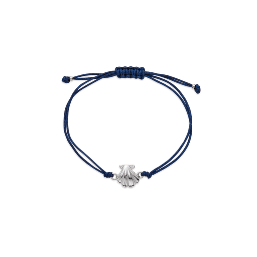 Paul Hewitt Scallop Blue Nylon Armkette Silber