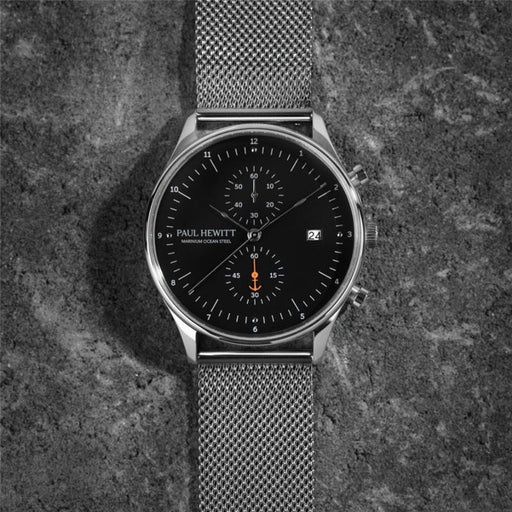 Paul Hewitt Chrono Quartz Mesh silver Super Sparpreis