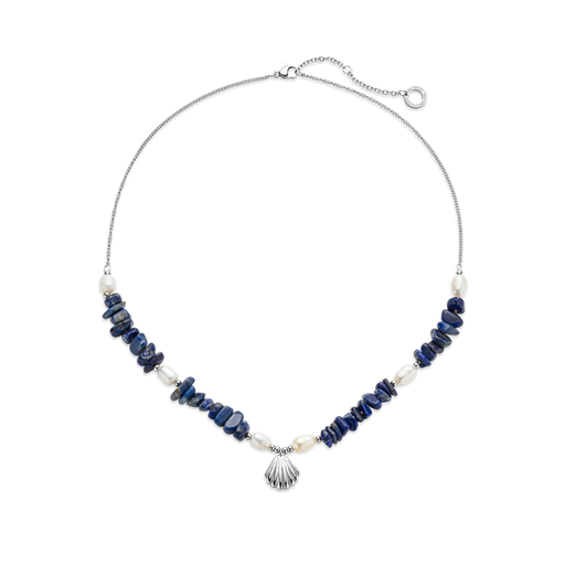Paul Hewitt Scallop Stone Halskette Silber