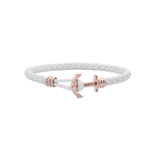 Paul Hewitt Ankerarmband Phrep Lite Roségold Leder Weiß