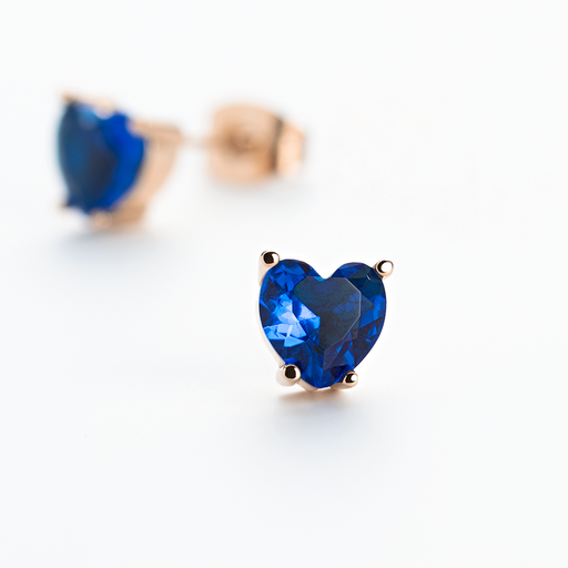 Paul Hewitt Blue Heart Ohrring Roségold Kostenloser Versand international