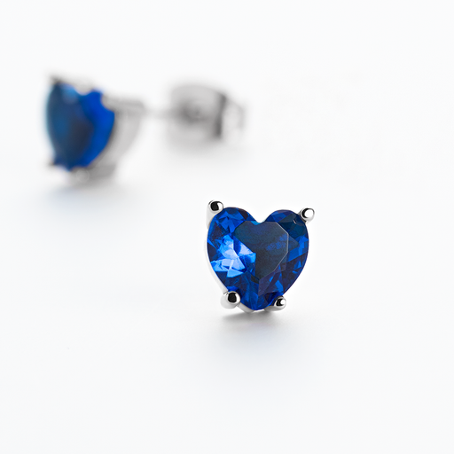Paul Hewitt Blue Heart Ohrring Silber Fabrikladen