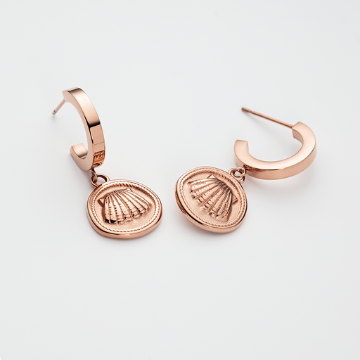 Paul Hewitt Scallop Coin Ohrring Roségold Rabatte dieses Monats