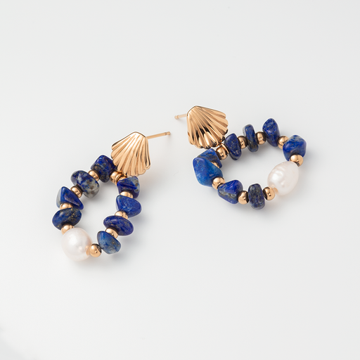 Paul Hewitt Scallop Stone Ohrring Roségold im Angebot