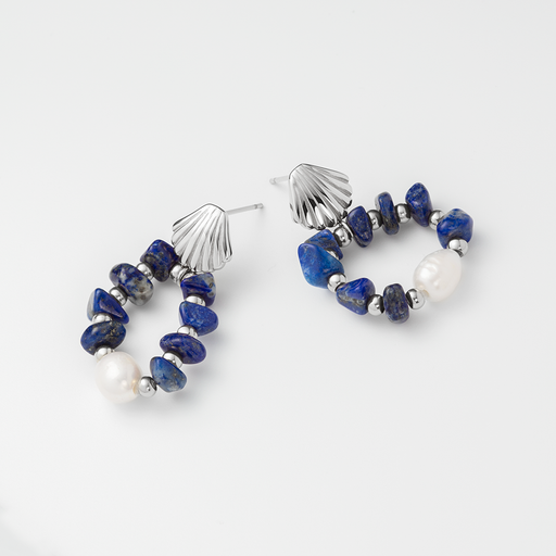 Paul Hewitt Scallop Stone Ohrring Silber Schlussverkauf