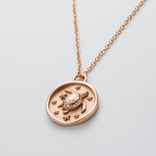 Paul Hewitt Turtle Coin Halskette Roségold Fabrikverkauf