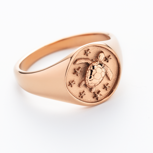Paul Hewitt Turtle Signet Ring Roségold Blitzverkäufe
