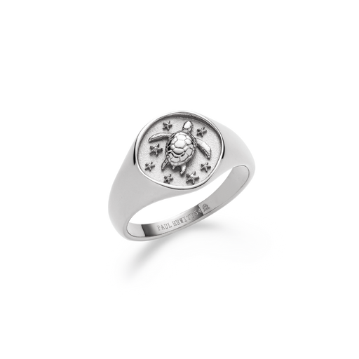 Paul Hewitt Turtle Signet Ring Silber