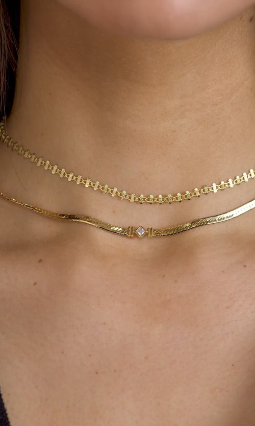 Paul Valentine Retro Sparkling Necklace Neueste Mode