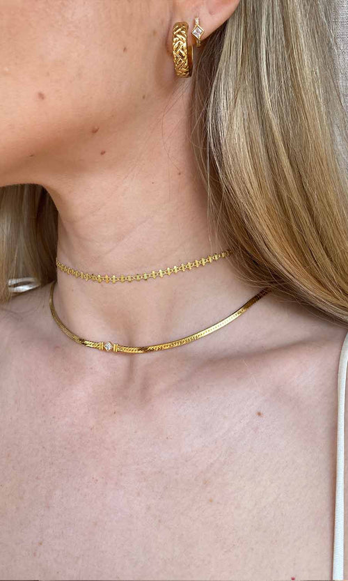 Paul Valentine Retro Sparkling Necklace Neueste Mode
