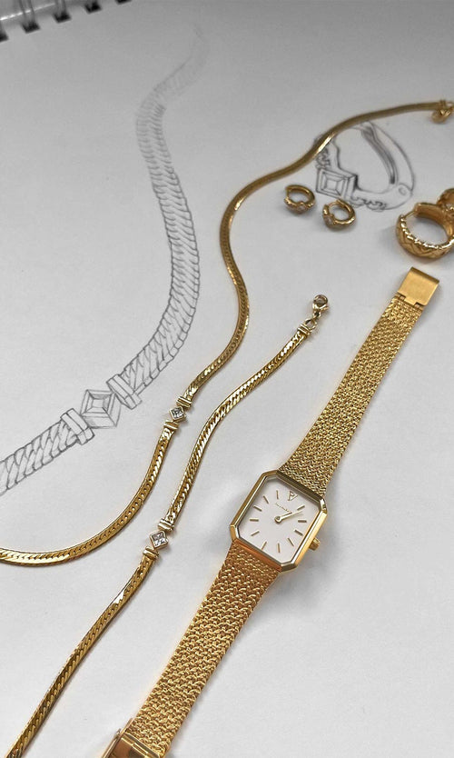 Paul Valentine Retro Sparkling Necklace Neueste Mode