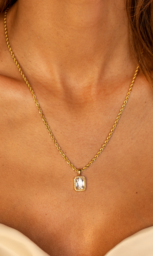 Paul Valentine Pavé Emerald Necklace Blitzangebot