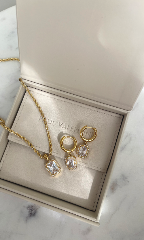Paul Valentine Pavé Emerald Necklace Blitzangebot