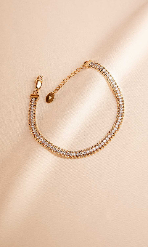 Paul Valentine Sparkling Tennis Bracelet Sonderangebote