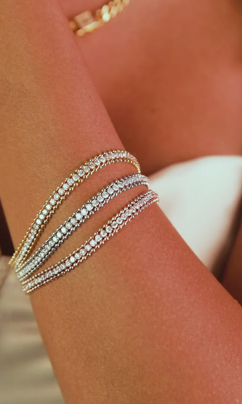 Paul Valentine Sparkling Tennis Bracelet Sonderangebote