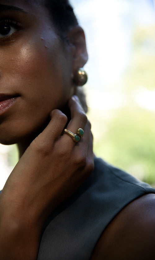 Paul Valentine Aventurine Ring 50% Rabatt mit kostenlosem Versand