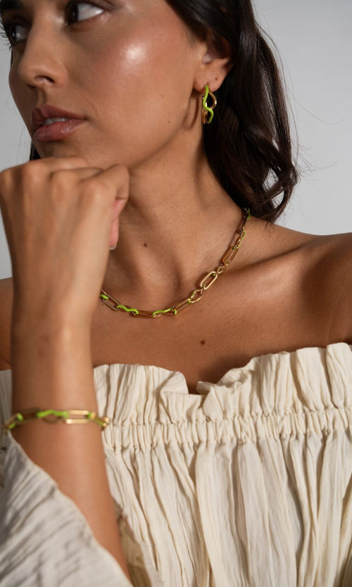 Paul Valentine Wave Rush Enamel Necklace Hotsell