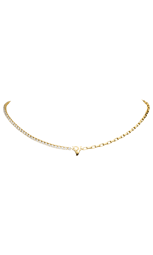 Paul Valentine PV Tennis & Chain Necklace Flash Sale