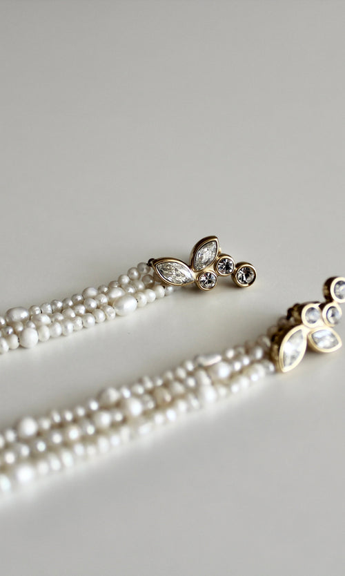 Paul Valentine Adorn Earrings Pearl Tassel Blitzangebot