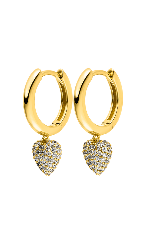 Paul Valentine Pure Heart Charm Hoops Tägliche Deals
