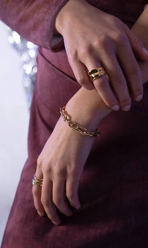 Paul Valentine Molten Chunky Bracelet Bis zu 65% Rabatt