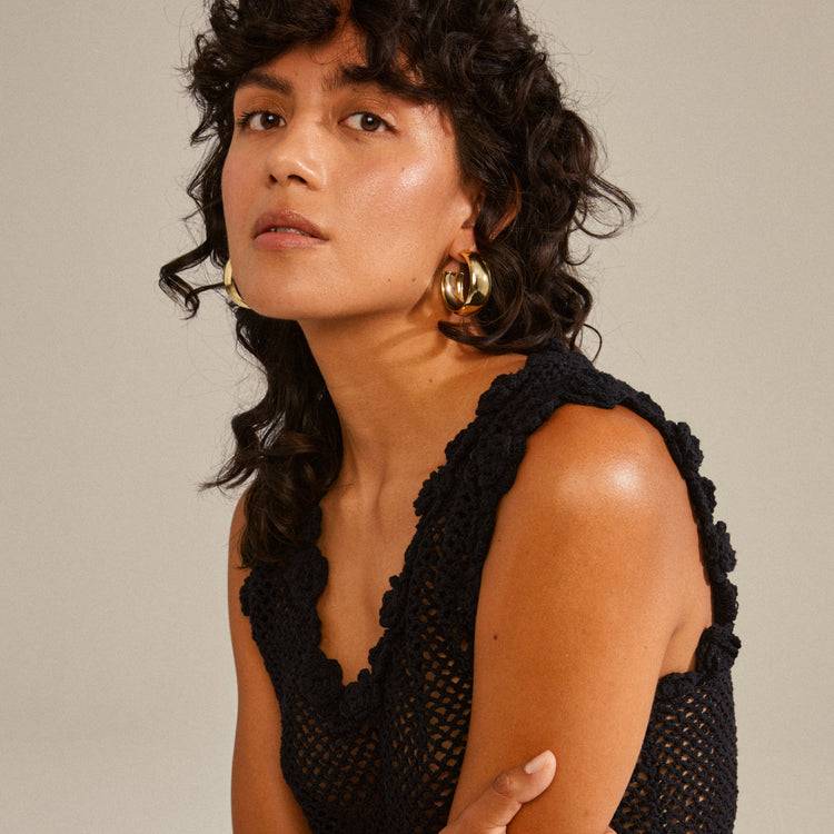 Pilgrim NAIA recycelte mega-chunky Hoops vergoldet 50% Rabatt mit kostenlosem Versand