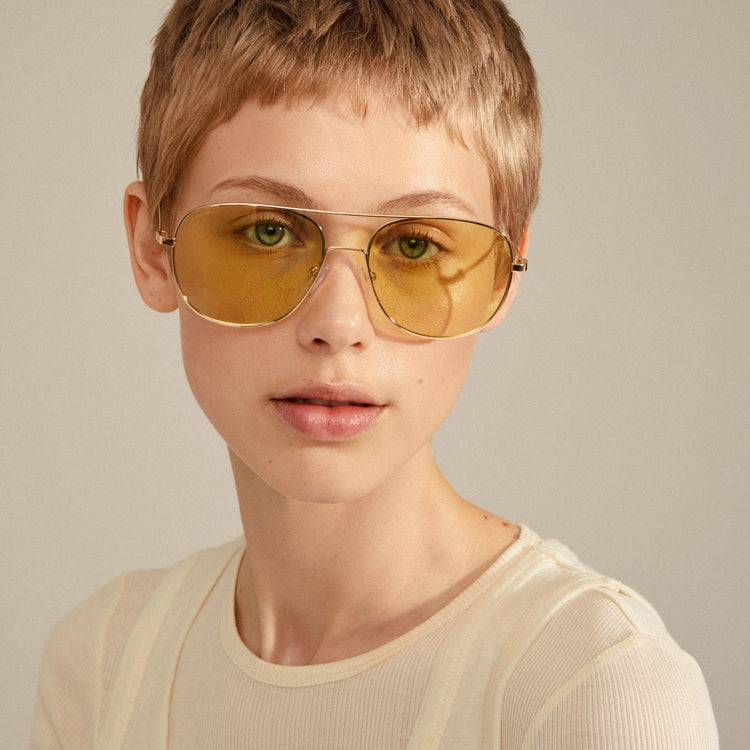 Pilgrim DALLAS Sonnenbrille Gelb/Gold Versandkostenfrei