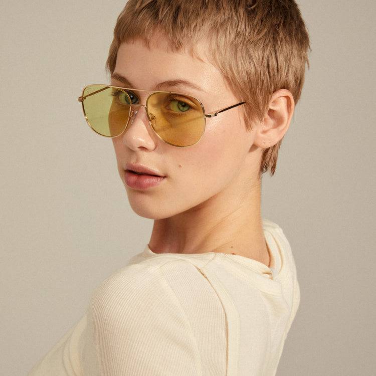 Pilgrim DALLAS Sonnenbrille Gelb/Gold Versandkostenfrei