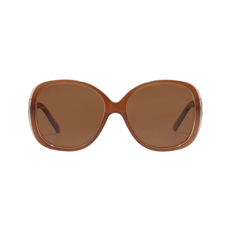 Pilgrim PARKER Retro-Oversized-Sonnenbrille, Hellbraun Flash Sale