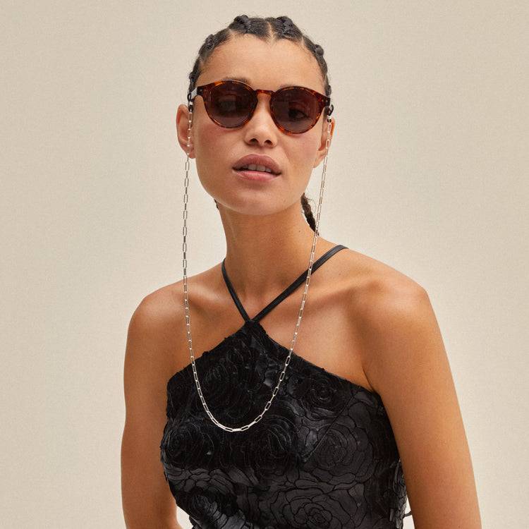 Pilgrim PAOLA recycelte Sonnenbrillenkette, versilbert Online Shopping