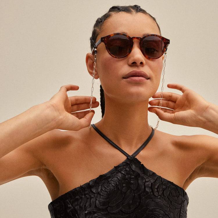 Pilgrim PAOLA recycelte Sonnenbrillenkette, versilbert Online Shopping
