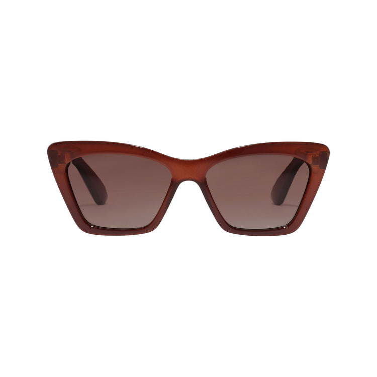 Pilgrim DAKOTA eckige Cat-Eye-Sonnenbrille braun Exklusivangebot