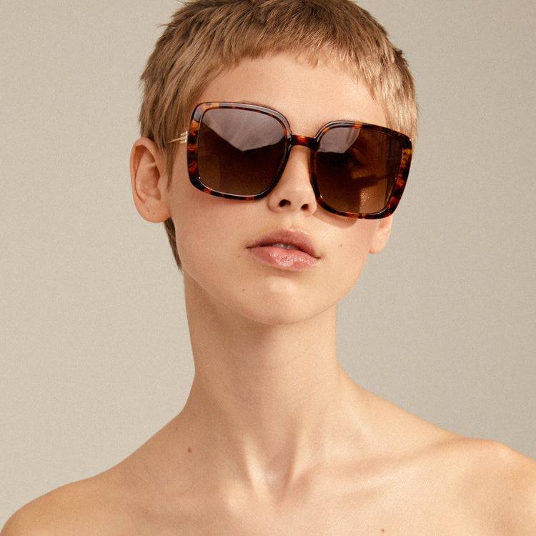Pilgrim ALIET Sonnenbrille Schildpatt-Braun/Gold Online Outlet