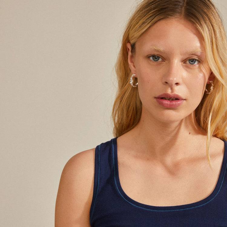 Pilgrim SUN recycelte, gedrehte Hoops versilbert Begrenzte Freigabe