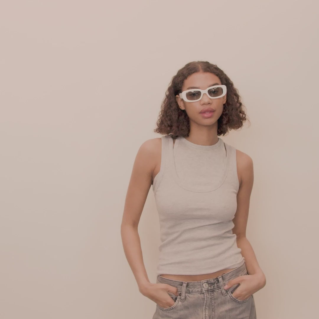 Pilgrim YANSEL Recycelte Sonnenbrille Weiß Günstig kaufen