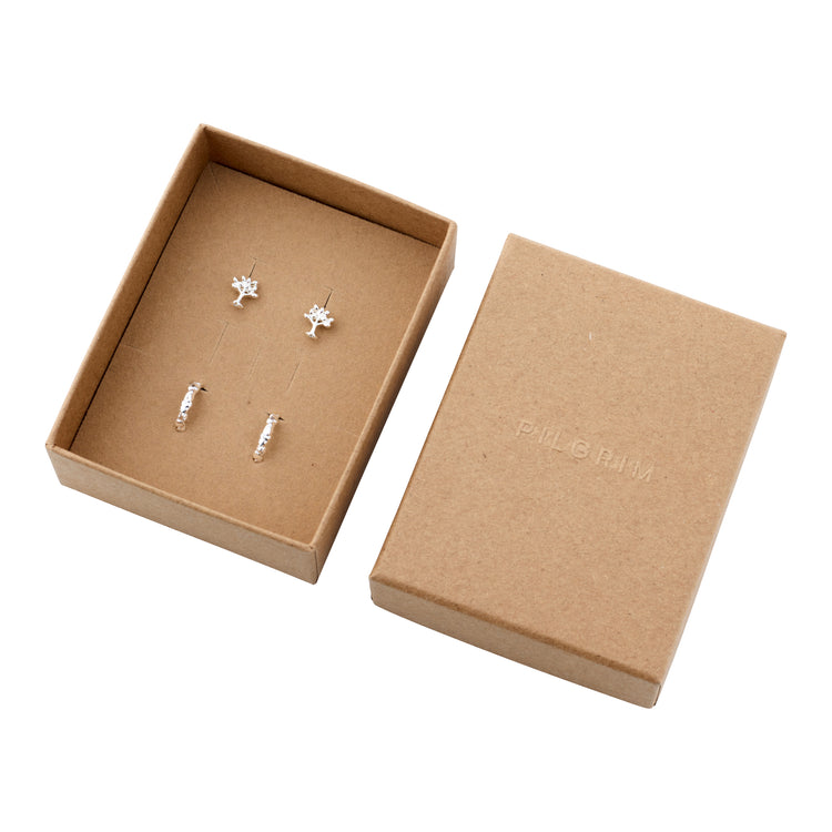 Pilgrim PIPER recyceltes Geschenkset, 2-in-1-Set, versilbert Versandkostenfrei