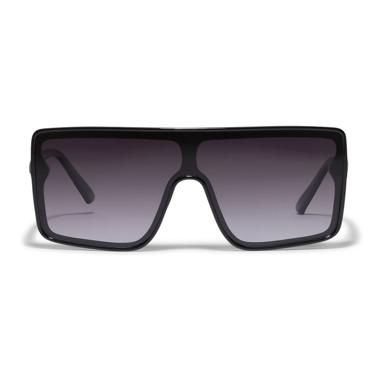 Pilgrim OCEANE eckig geformte Shield-Sonnenbrille schwarz 50% Rabatt mit kostenlosem Versand
