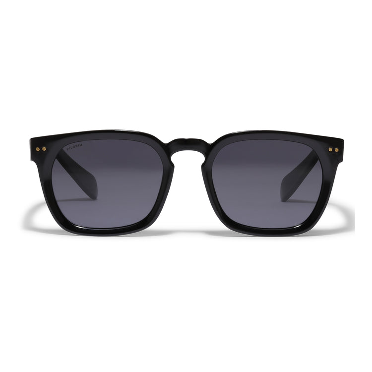 Pilgrim ELETTRA recycelte ikonische Retro-Sonnenbrille schwarz Clearance-Verkauf